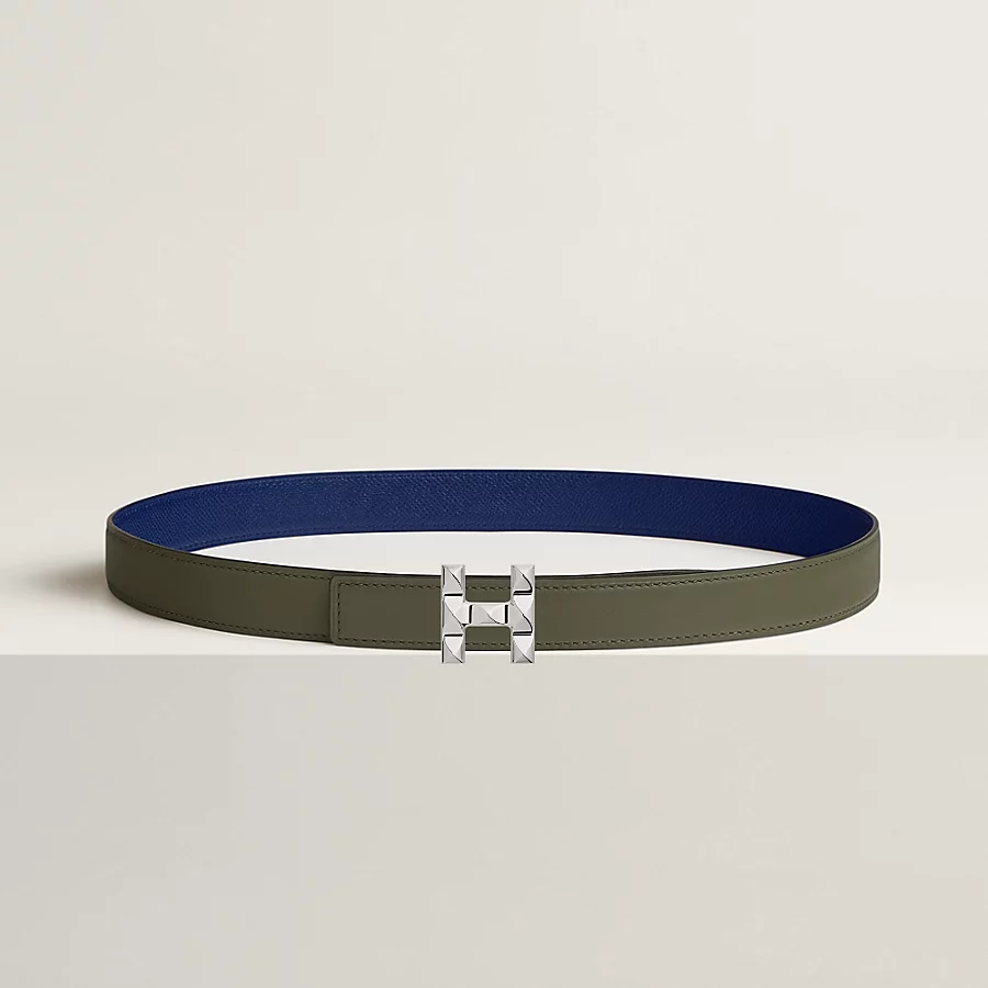 H Infini belt buckle & Reversible leather strap 24 mm - Image 1